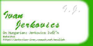 ivan jerkovics business card